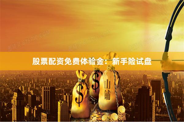 股票配资免费体验金：新手险试盘
